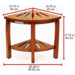 Oceanstar Corner Spa Shower Bench Seat with Storage Shelf - Image 6