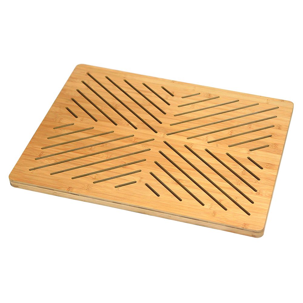 d0102hhgp1t.jpg Oceanstar Bamboo Floor and Bath mat with Non-Slip Rubber Feet - Image 1