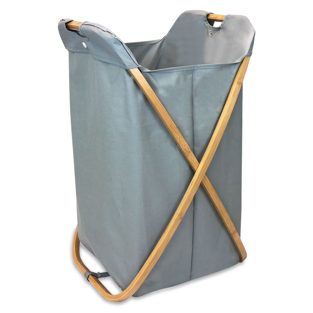d0102hhgp1x.jpg Oceanstar Bamboo Folding X-Frame Laundry Hamper Sorter - Image 1