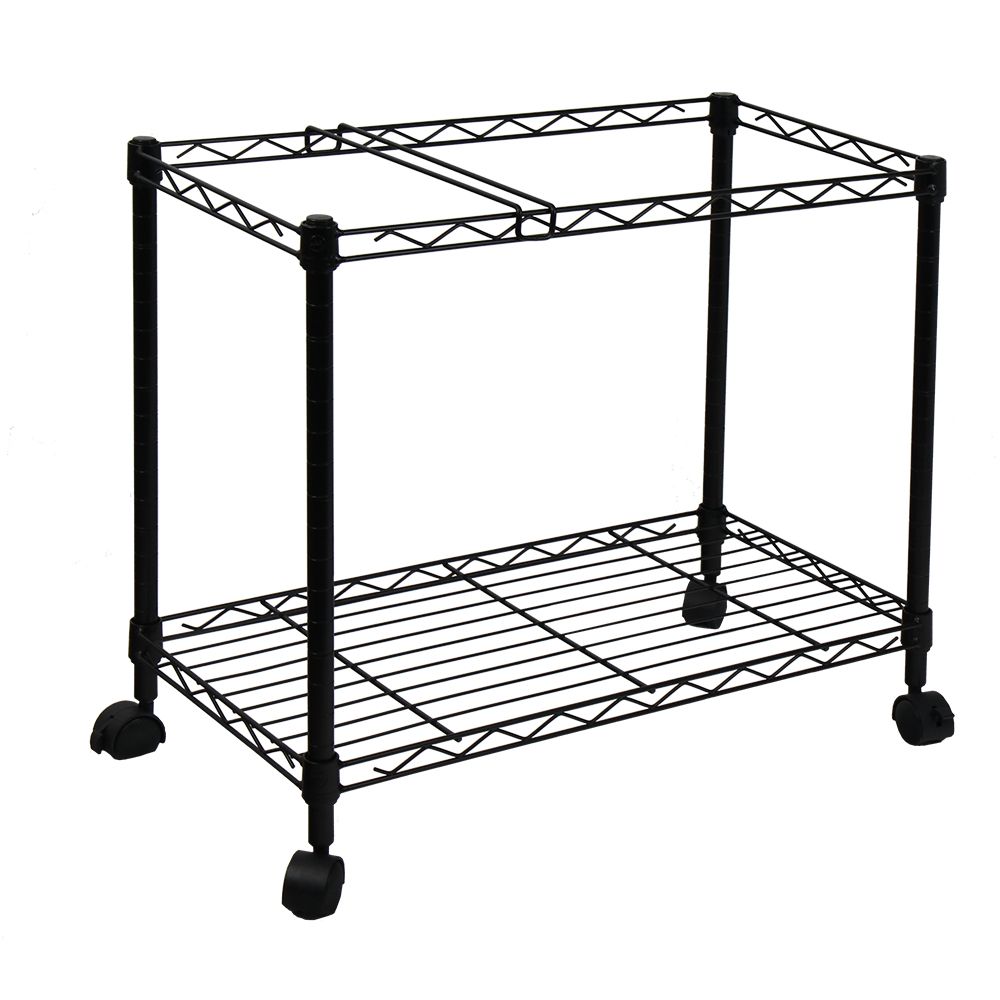 d0102hhgpbj.jpg Oceanstar Portable 1-Tier Metal Rolling File Cart, Black - Image 1