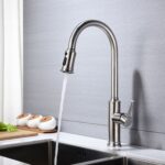 Single Handle Pull Down Kitchen Faucet with Dual Function Sprayhead - Image 8