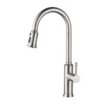 Single Handle Pull Down Kitchen Faucet with Dual Function Sprayhead - Image 7