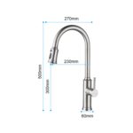 Single Handle Pull Down Kitchen Faucet with Dual Function Sprayhead - Image 12