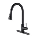 Single Handle High Arc Brushed Nickel Pull out Kitchen Faucet,Single Level Stainless Steel Kitchen Sink Faucets with Pull down Sprayer - Image 12