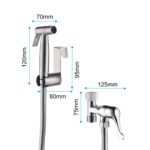 Bidet Sprayer for Toilet, Handheld Cloth Diaper Sprayer, Bathroom Sprayer Kit Spray Attachment with Hose, Stainless Steel Easy Install Great Water Pressure for Bathing Pets, Feminine Hygiene - Image 6