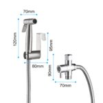 Bidet Sprayer for Toilet, Handheld Cloth Diaper Sprayer, Bathroom Sprayer Kit Spray Attachment with Hose, Stainless Steel Easy Install Great Water Pressure for Bathing Pets, Feminine Hygiene - Image 4