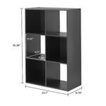 11" 6-Cube Storage Organizer, Black - Image 6