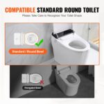 VEVOR Raised Toilet Seat, 3.5" Height Raised, 300 lbs Weight Capacity, for Standard Round Toilet, Aluminum Handrail, with EVA Armrest Padding, for Elderly, Handicap, Patient, Pregnant, Medical - Image 3