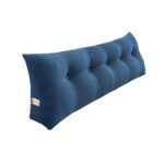 SOGA 120cm Blue Triangular Wedge Bed Pillow – Bedside Backrest Cushion - Image 2