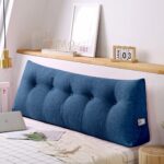 SOGA 120cm Blue Triangular Wedge Bed Pillow – Bedside Backrest Cushion