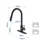 Touch Kitchen Faucet with Pull Down Sprayer; Single Handle High Arc  Pull out Kitchen Faucet; Single Level Stainless Steel Kitchen Sink Faucets with Pull down Sprayer - Image 18