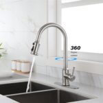 Touch Kitchen Faucet with Pull Down Sprayer,Single Handle High Arc  Pull out Kitchen Faucet,Single Level Stainless Steel Kitchen Sink Faucets with Pull down Sprayer - Image 8
