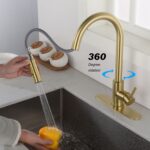 Touch Kitchen Faucet with Pull Down Sprayer; Single Handle High Arc  Pull out Kitchen Faucet; Single Level Stainless Steel Kitchen Sink Faucets with Pull down Sprayer - Image 3