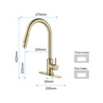 Touch Kitchen Faucet with Pull Down Sprayer; Single Handle High Arc  Pull out Kitchen Faucet; Single Level Stainless Steel Kitchen Sink Faucets with Pull down Sprayer - Image 5