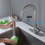 Touch Kitchen Faucet with Pull Down Sprayer; Single Handle High Arc  Pull out Kitchen Faucet; Single Level Stainless Steel Kitchen Sink Faucets with Pull down Sprayer - Image 9