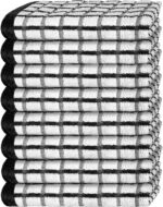 Premium Dish Towels for Kitchen with Hanging Loop 8 Pack Heavy Duty Absorbent 100% Cotton 410 GSM Terry Kitchen Towels 16x26 inch Black