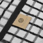 Premium Dish Towels for Kitchen with Hanging Loop 8 Pack Heavy Duty Absorbent 100% Cotton 410 GSM Terry Kitchen Towels 16x26 inch Black - Image 7