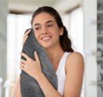 Grey Bath Towels Set of 4 Cotton Body Towel for Hotel Gym Spa Soft Extra Absorbent Quick Dry Towels for Bathroom 27x54 Inch - Image 7