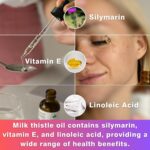 CO2 Extracted Milk Thistle Seed Oil 100% Potent Liver Support Milk Thistle Oil Rich in Silymarin Zinc Omegas Tocopherols Pure Milk Thistle Drops 2 Fl Oz - Image 8