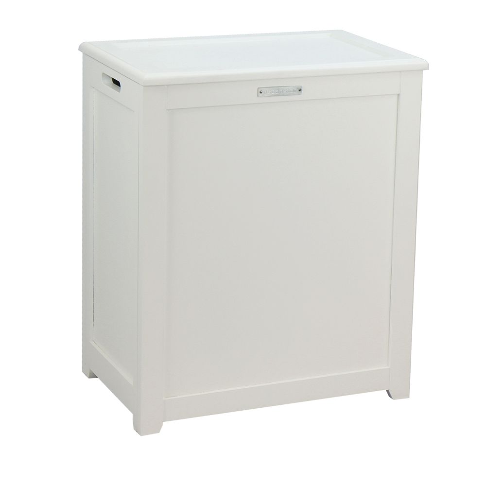 d0102hpy53v.jpg Oceanstar Storage Laundry Hamper, White - Image 1