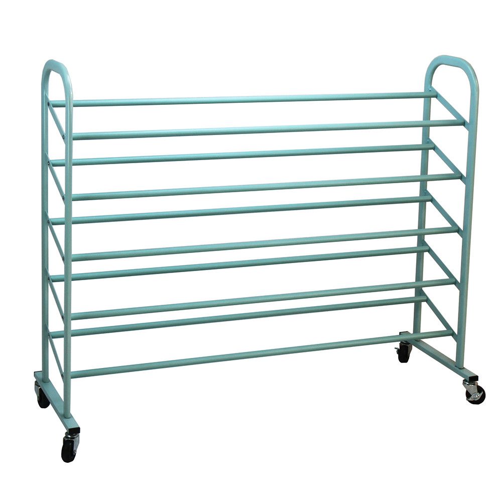 d0102hpy53w.jpg Oceanstar 5-Tier Metal Shoe Rack, Turquoise - Image 1