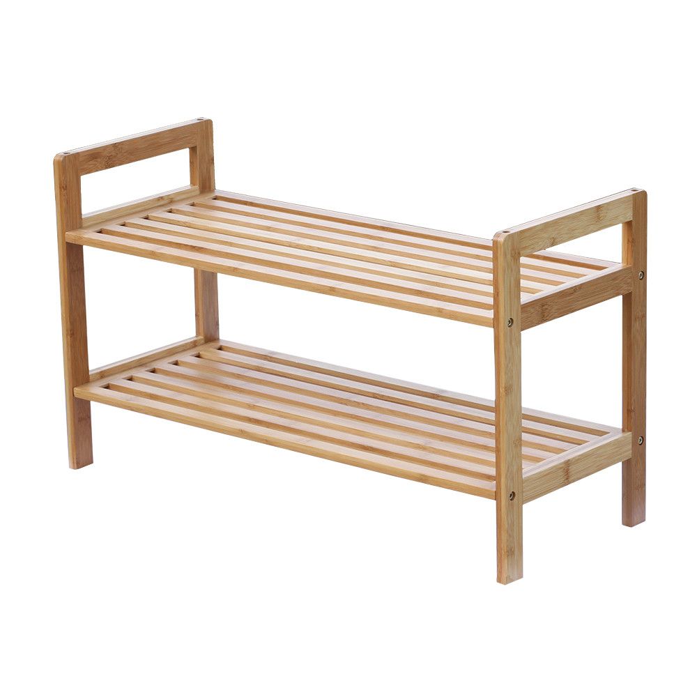 d0102hpy54w.jpg Oceanstar 2 Tier Bamboo Shoe Rack - Image 1
