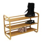 Oceanstar SR1231 3 Tier Bamboo Shoe Rack - Image 2