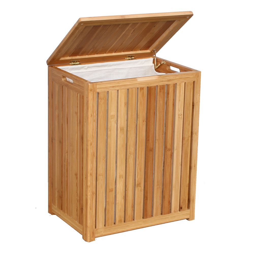 d0102hpy5ng.jpg Oceanstar Spa-Style Bamboo Laundry Hamper BRH1248 - Image 1