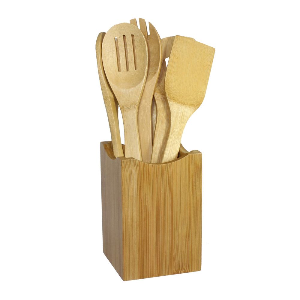 d0102hpy5ny.jpg Oceanstar 7 Piece Bamboo Cooking Utensil Set - Image 1