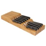Oceanstar In-Drawer Bamboo Knife Organizer - Image 2