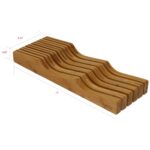Oceanstar In-Drawer Bamboo Knife Organizer - Image 3