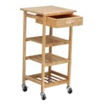 Oceanstar Bamboo Kitchen Trolley - Image 2