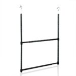 Oceanstar 2-Tier Portable Adjustable Closet Hanger Rod, Black - Image 5