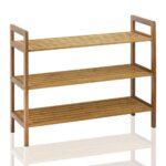 Oceanstar 3-Tier Bamboo Shoe Rack, Natural - Image 5
