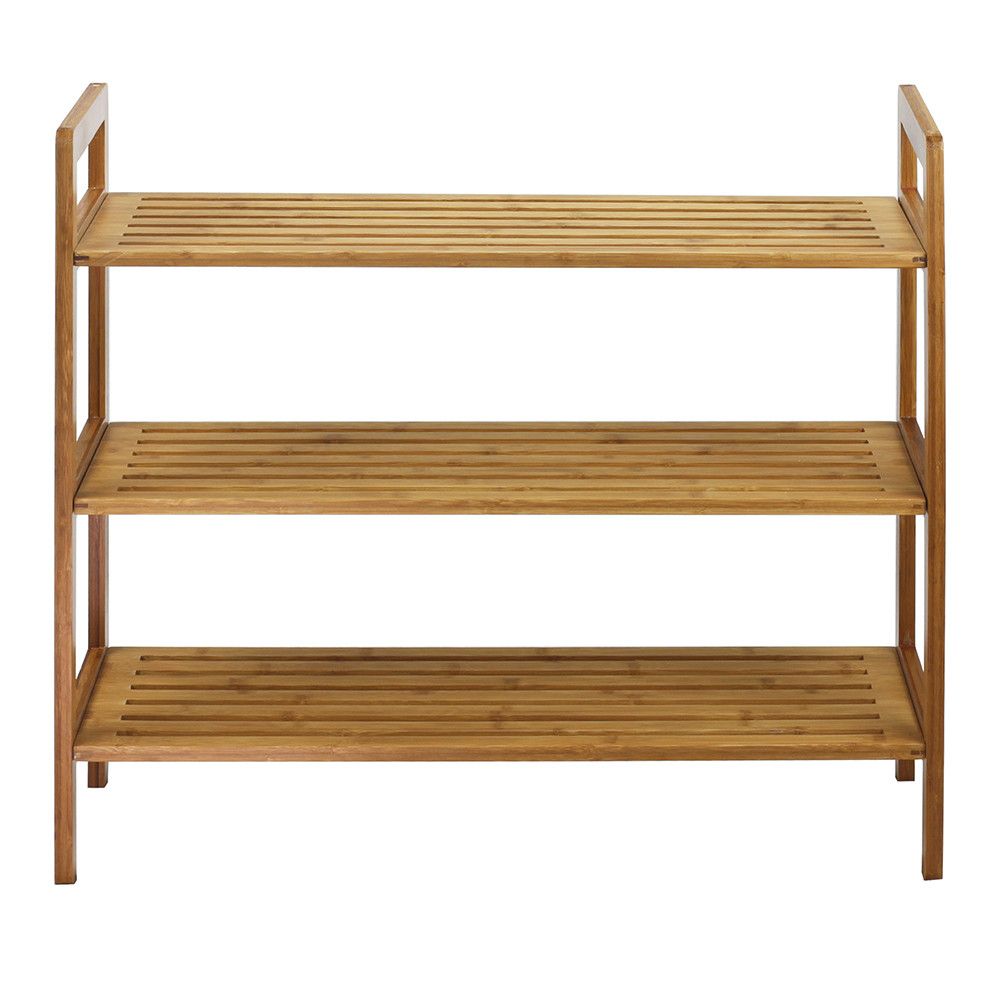 d0102hpyrh7.jpg Oceanstar 3-Tier Bamboo Shoe Rack, Natural - Image 1