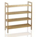 Oceanstar 4-Tier Bamboo Shoe Rack, Natural - Image 5