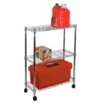 Oceanstar 3-Tier Shelving All-Purpose Utility Cart, Chrome - Image 2