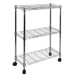 Oceanstar 3-Tier Shelving All-Purpose Utility Cart, Chrome