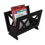 Oceanstar Contemporary Mahogany Solid Wood Magazine Rack M1125 - Image 2
