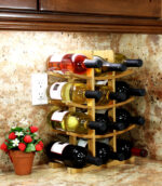 Oceanstar 12-Bottle Natural Bamboo Wine Rack WR1149 - Image 3