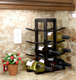 Oceanstar 12-Bottle Dark Espresso Bamboo Wine Rack WR1132 - Image 4