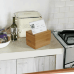 Oceanstar Bamboo Recipe Box with Divider - Image 5