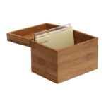 Oceanstar Bamboo Recipe Box with Divider - Image 6