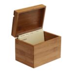 Oceanstar Bamboo Recipe Box with Divider - Image 7