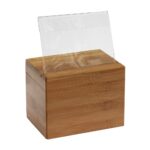 Oceanstar Bamboo Recipe Box with Divider - Image 8