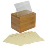 Oceanstar Bamboo Recipe Box with Divider - Image 9