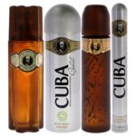 Cuba Gold by Cuba for Men - 4 Pc Gift Set 3.3oz EDT Spray, 1.17oz EDT Spray, 6.6oz Deodorant Spray, 3.3oz After Shave, Buckett - Image 2