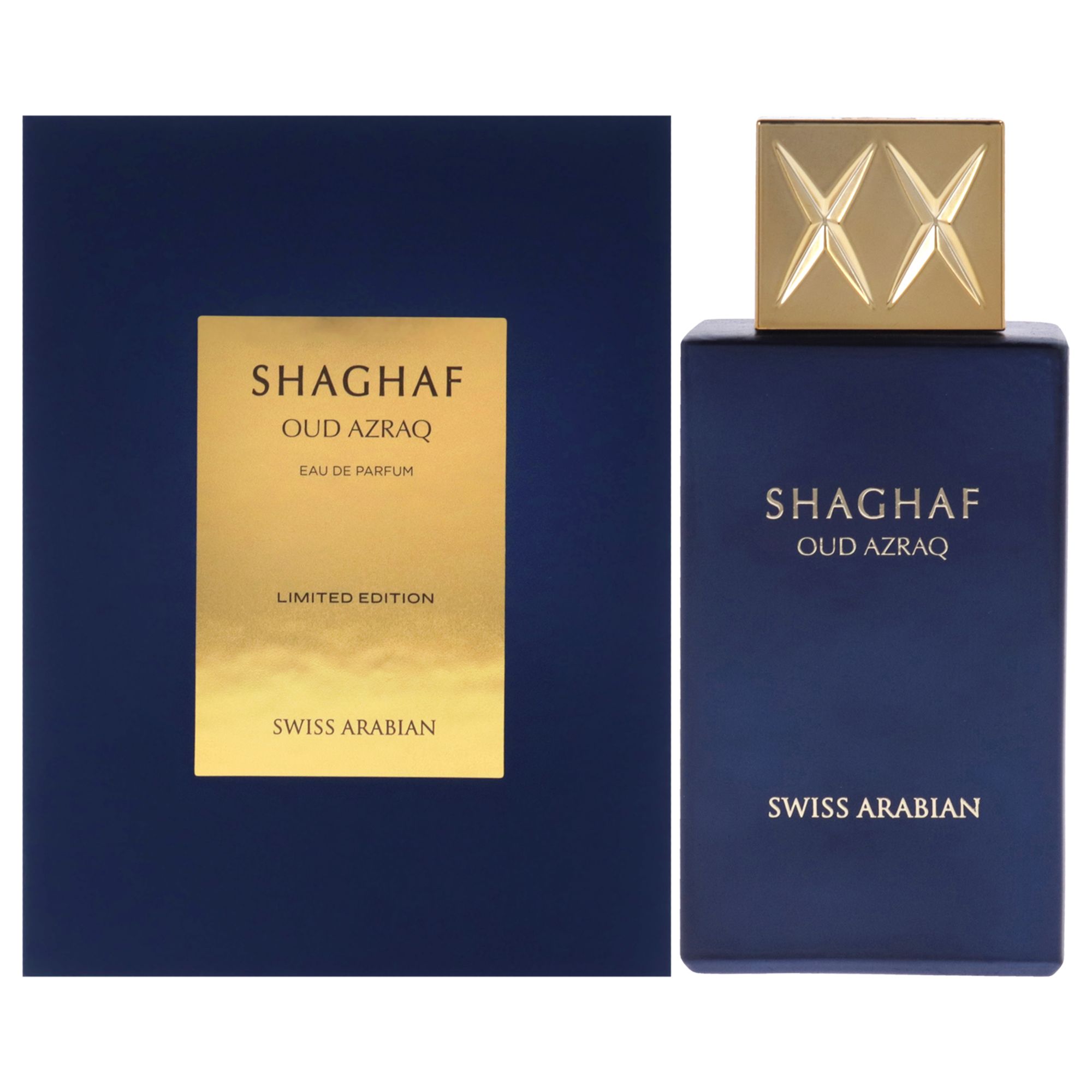 d0102hqak5v.jpg Shaghaf Oud Azraq by Swiss Arabian for Unisex - 2.5 oz EDP Spray (Limited Edition) - Image 1