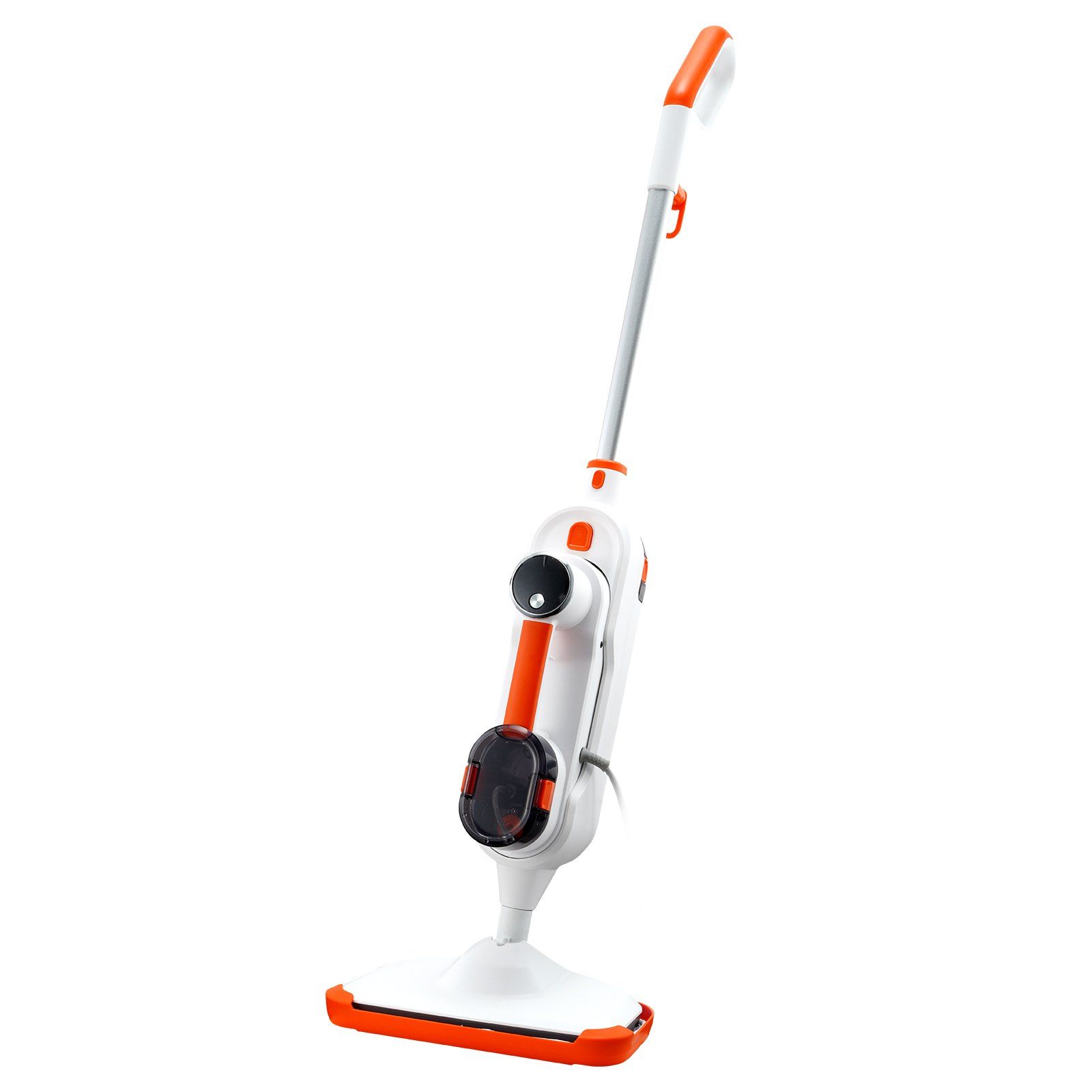 d0102hqthtw.jpg VEVOR Steam Mop, 8-in-1 Hard Wood Floor Cleaner with 7 Replaceable Brush Heads, for Various Hard Floors, Like Ceramic, Granite, Marble, Linoleum, Natural Floor Mop with 2 pcs Machine Washable Pads - Image 1