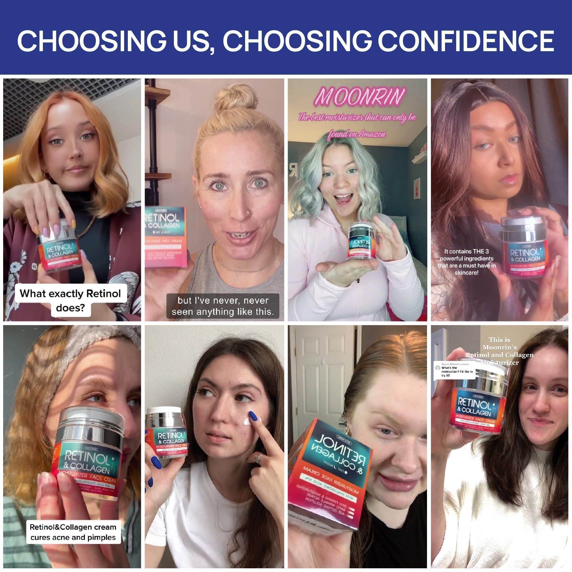 d0102hrmfmp.jpg Retinol Cream for Face Collagen and Retinol Moisturizer with Hyaluronic Acid Day Night Anti Aging Retinol Face Moisturizer for Women Men Collagen Cream for Face Reduces Wrinkles Dryness 1.85 Oz - Image 1